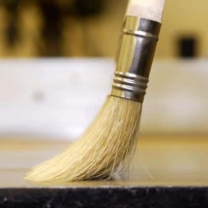 apply varnish firm brush viscous varnish technique